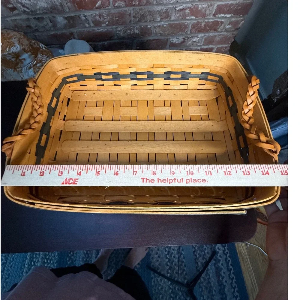 Longaberger 1996 Collectors Club Hostess Serving Tray Basket and Liner
